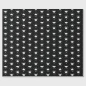 Moderne minimale elegante zwarte klasse van afstud cadeaupapier (Vlak)