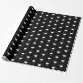 Moderne minimale elegante zwarte klasse van afstud cadeaupapier (Uitgerold)