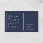 Moderne minimale elegantie visitekaartje (Achterkant)