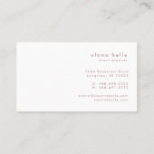 Moderne, minimale en geavanceerde Script-monogram Visitekaartje (Achterkant)