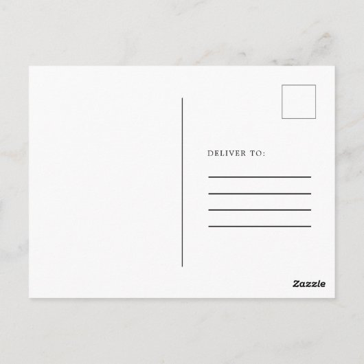 Moderne, minimale Eucalyptus Green Save the Date Briefkaart (Achterkant)