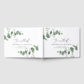 Moderne, minimale eucalyptusrustige gastenboek (Volledig)