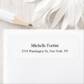 Moderne, minimale, exclusieve platte witzijde etiket (Insitu)