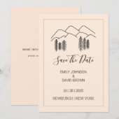 Moderne minimale externe Natuur Hills Sparen de Da Kaart (Voorkant / Achterkant)