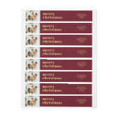 Moderne Minimale Familiefoto Rode Kerstverpakking (Vel)