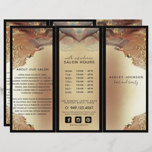 Moderne, minimale Faux Gold Foil (Voorkant / Achterkant)