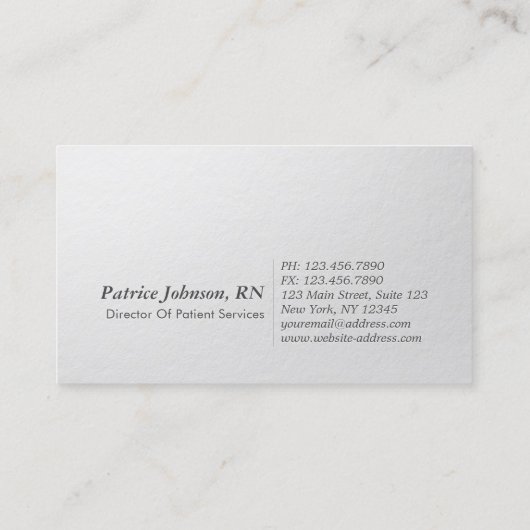 Moderne minimale Faux Gold Foil aangepaste reliëft Visitekaartje (Achterkant)