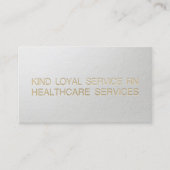 Moderne minimale Faux Gold Foil aangepaste reliëft Visitekaartje (Voorkant)