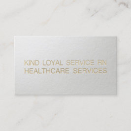 Moderne minimale Faux Gold Foil aangepaste reliëft Visitekaartje