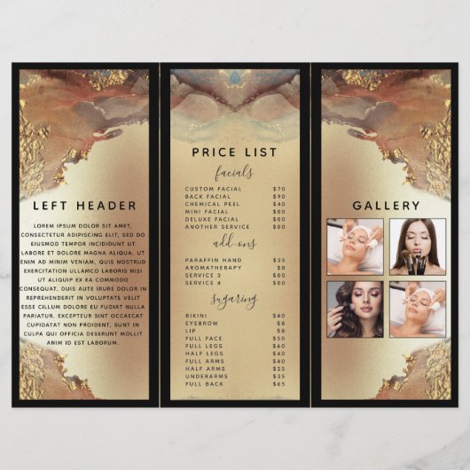 Moderne, minimale Faux Gold Foil plus foto's (Achterkant)