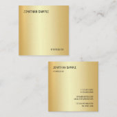 Moderne, minimale Faux Gold-Sjabloon Vierkante Visitekaartje (Voorkant / Achterkant)