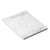 Moderne minimale faux marmeren textuur look met te notitieblok (Schuin)