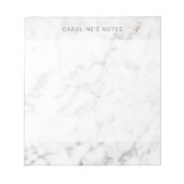 Moderne minimale faux marmeren textuur look met te notitieblok (Voorkant)