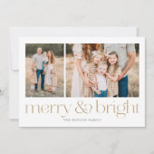 Moderne, minimale feestdag en een compacte Gold-ce Feestdagenkaart (Voorkant)