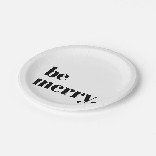 Moderne minimale feestdag papieren bordje (Gekanteld)