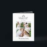 Moderne minimale feestdagen rustige multi-foto-chi<br><div class="desc">Moderne,  minimale kerstfeestelijke,  stijlvolle multi-fotokaart. Met moderne handgetekende tekst en bomen. De achtergrondkleur kan worden aangepast. Eenvoudig stijlvol,  modern kerstfeest</div>