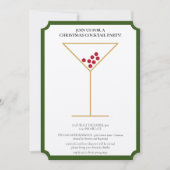 Moderne, minimale feestelijke kerstcocktail kaart (Voorkant)