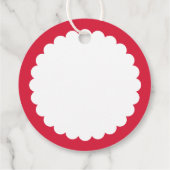 MODERNE minimale feestelijke plek geschulpte rood Bedankjes Labels (Achterkant)