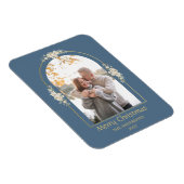 Moderne, minimale Floral Arch Foto grijs Magneet (Rechterzijde)