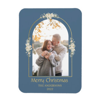 Moderne, minimale Floral Arch Foto grijs Magneet