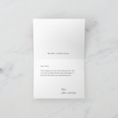 Moderne, minimale Floral Tulip Bedankkaart (Binnen)