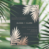 Moderne, minimale Folie van de legant-palmfrontnen Folie Uitnodiging