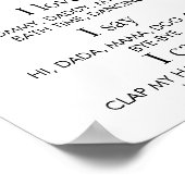 Moderne minimale foto 1e verjaardag mijlpaal teken poster (Hoek)