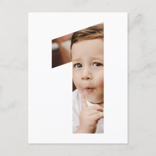 Moderne Minimale Foto 1st Eén Briefkaart voor Uitn