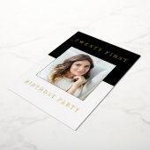 Moderne minimale foto 21e verjaardag folie uitnodiging (Gedraaid)