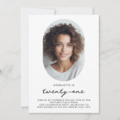 Moderne minimale foto 21e verjaardag kaart (Voorkant)