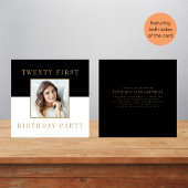 Moderne minimale foto 21e verjaardag kaart