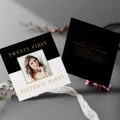 Moderne minimale foto 21e verjaardag kaart