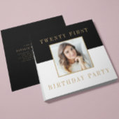 Moderne minimale foto 21e verjaardag kaart