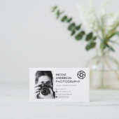 Moderne minimale foto aan de voorzijde van de Logo Visitekaartje (Staand voorkant)