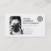 Moderne minimale foto aan de voorzijde van de Logo Visitekaartje (Voorkant)