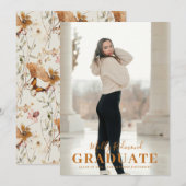 Moderne minimale foto Afstuderen aankondiging (Voorkant / Achterkant)