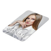 Moderne minimale foto Afstuderen aankondiging Magneet (Linkerzijde)