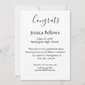 Moderne, minimale foto-Afstuderen Kaart (Achterkant)