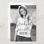 Moderne, minimale foto-Afstuderen Kaart (Voorkant / Achterkant)