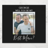 Moderne minimale foto | Ben je mijn beste man? Bier Etiket (Enkel label)