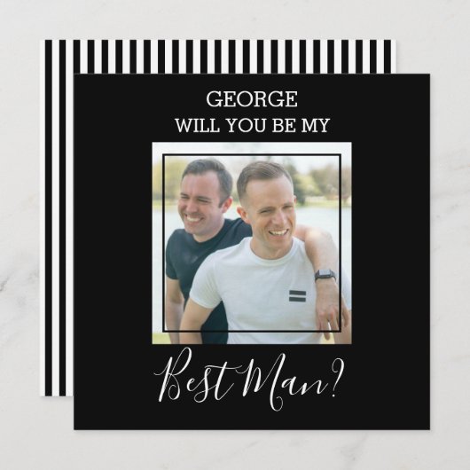 Moderne minimale foto | Ben je mijn beste man? Kaart (Voorkant / Achterkant)