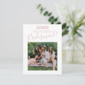 Moderne minimale foto | Bent u mijn Bridesmaid? (Staand voorkant)