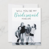 Moderne minimale foto | Bent u mijn Bridesmaid? (Voorkant)