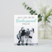 Moderne minimale foto | Bent u mijn Bridesmaid? (Staand voorkant)