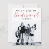 Moderne minimale foto | Bent u mijn Bridesmaid? (Voorkant)