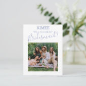 Moderne minimale foto | Bent u mijn Bridesmaid? (Staand voorkant)