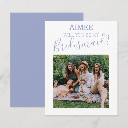 Moderne minimale foto | Bent u mijn Bridesmaid? (Voorkant / Achterkant)