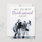 Moderne minimale foto | Bent u mijn Bridesmaid? (Voorkant)