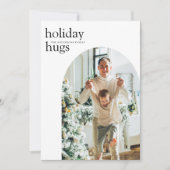 Moderne minimale foto boog vakantie knuffels kaart (Voorkant)