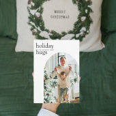 Moderne minimale foto boog vakantie knuffels kaart